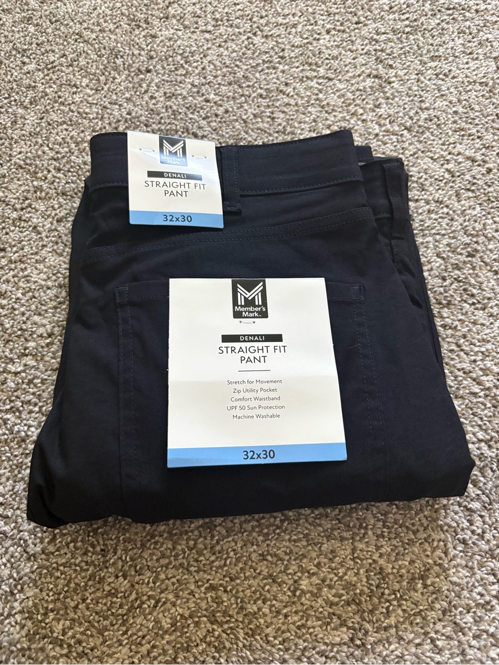 Member's Mark Denali Straight Fit Chino Pants - Black